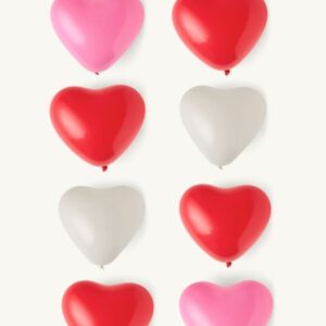 Hjerteformede ballonger 8-pakning